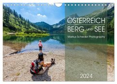 Österreich Berg und See (Wandkalender 2024 DIN A4 quer), CALVENDO Monatskalender - Schieder, Markus