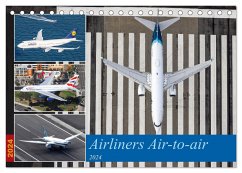Airliners Air-to-air (Tischkalender 2024 DIN A5 quer), CALVENDO Monatskalender