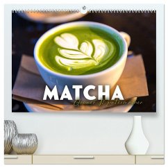 Matcha - Grüner Muntermacher (hochwertiger Premium Wandkalender 2024 DIN A2 quer), Kunstdruck in Hochglanz