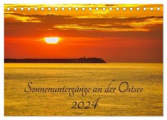 Sonnenuntergänge an der Ostsee (Tischkalender 2024 DIN A5 quer), CALVENDO Monatskalender