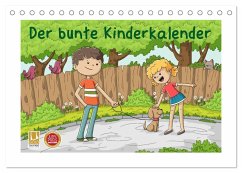 Der bunte Kinderkalender (Tischkalender 2024 DIN A5 quer), CALVENDO Monatskalender - Wolf, Gabi