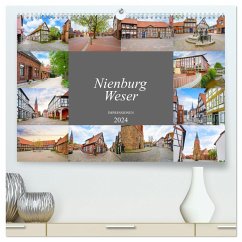 Nienburg Weser Impressionen (hochwertiger Premium Wandkalender 2024 DIN A2 quer), Kunstdruck in Hochglanz