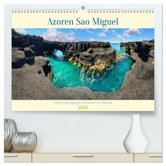 Sao Miguel Azoren - Vulkanisch geprägte Trauminsel im Atlantik (hochwertiger Premium Wandkalender 2024 DIN A2 quer), Kunstdruck in Hochglanz