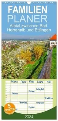 Familienplaner 2024 - Albtal zwischen Bad Herrenalb und Ettlingen mit 5 Spalten (Wandkalender, 21 x 45 cm) CALVENDO