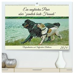 Ein ungleiches Paar aber "ziemlich beste Freunde" (hochwertiger Premium Wandkalender 2024 DIN A2 quer), Kunstdruck in Hochglanz