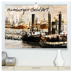Hamburger GoldArt (hochwertiger Premium Wandkalender 2024 DIN A2 quer), Kunstdruck in Hochglanz