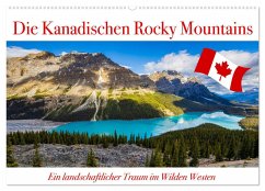 Die Kanadischen Rocky Mountains (Wandkalender 2024 DIN A2 quer), CALVENDO Monatskalender