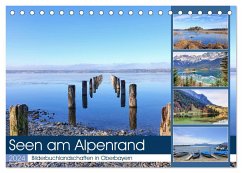Seen am Alpenrand - Bilderbuchlandschaften in Oberbayern (Tischkalender 2024 DIN A5 quer), CALVENDO Monatskalender