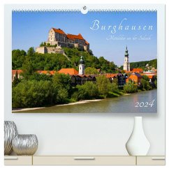 Burghausen - Mittelalter an der Salzach (hochwertiger Premium Wandkalender 2024 DIN A2 quer), Kunstdruck in Hochglanz