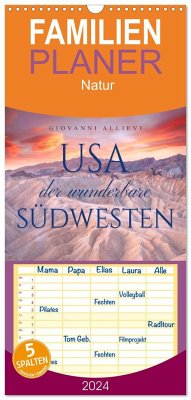 Familienplaner 2024 - USA Der wunderbare Südwesten mit 5 Spalten (Wandkalender, 21 x 45 cm) CALVENDO - Allievi, Giovanni
