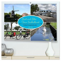 Boat and Bike Tour Südholland Geburtstagskalender (hochwertiger Premium Wandkalender 2024 DIN A2 quer), Kunstdruck in Hochglanz