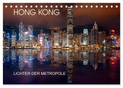 Hong Kong Citylights (Tischkalender 2024 DIN A5 quer), CALVENDO Monatskalender