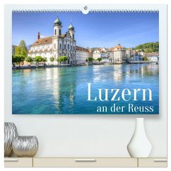 Luzern an der Reuss (hochwertiger Premium Wandkalender 2024 DIN A2 quer), Kunstdruck in Hochglanz - photography, saschahaas