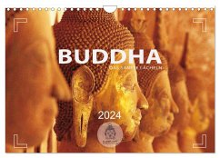 BUDDHA - Ein sanftes Lächeln (Wandkalender 2024 DIN A4 quer), CALVENDO Monatskalender