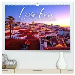 Lissabon - Portugals schöne Hauptstadt. (hochwertiger Premium Wandkalender 2024 DIN A2 quer), Kunstdruck in Hochglanz - SF