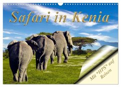 Safari in Kenia (Wandkalender 2024 DIN A3 quer), CALVENDO Monatskalender