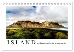 Island wo Elfen und Trolle zuhause sind (Tischkalender 2024 DIN A5 quer), CALVENDO Monatskalender