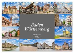 Baden-Württemberg Stadtansichten (Wandkalender 2024 DIN A3 quer), CALVENDO Monatskalender
