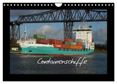 Containerschiffe (Wandkalender 2024 DIN A4 quer), CALVENDO Monatskalender