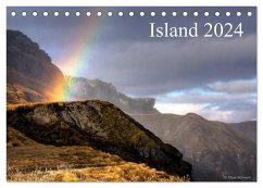 Island 2024 (Tischkalender 2024 DIN A5 quer), CALVENDO Monatskalender
