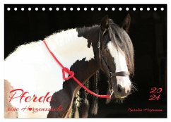 Pferde - eine Herzenssache (Tischkalender 2024 DIN A5 quer), CALVENDO Monatskalender