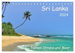 Sri Lanka, Palmen, Strand und Meer (Tischkalender 2024 DIN A5 quer), CALVENDO Monatskalender