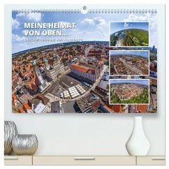 Meine Heimat von oben - Luftbilder von Augsburg (hochwertiger Premium Wandkalender 2024 DIN A2 quer), Kunstdruck in Hochglanz