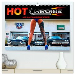 Hot Chrome US Automobile (hochwertiger Premium Wandkalender 2024 DIN A2 quer), Kunstdruck in Hochglanz