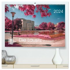 Die Lausitz durch den Infrarotfilter (hochwertiger Premium Wandkalender 2024 DIN A2 quer), Kunstdruck in Hochglanz - Winzer, Martin