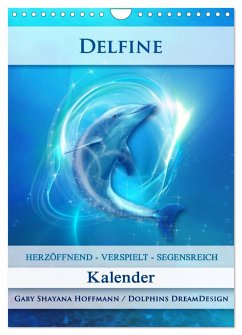 Delfine - Kalender (Wandkalender 2024 DIN A4 hoch), CALVENDO Monatskalender