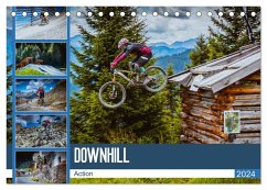 Downhill Action (Tischkalender 2024 DIN A5 quer), CALVENDO Monatskalender