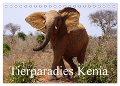 Tierparadies Kenia (Tischkalender 2024 DIN A5 quer), CALVENDO Monatskalender