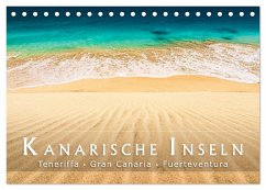 Die Kanarische Inseln Teneriffa, Gran Canaria und Fuerteventura (Tischkalender 2024 DIN A5 quer), CALVENDO Monatskalender