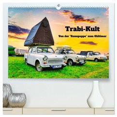 Trabi-Kult (hochwertiger Premium Wandkalender 2024 DIN A2 quer), Kunstdruck in Hochglanz - Rogalski, Solveig