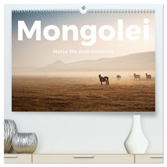 Mongolei - Natur bis zum Horizont (hochwertiger Premium Wandkalender 2024 DIN A2 quer), Kunstdruck in Hochglanz