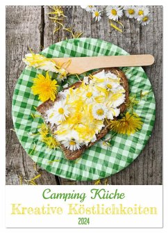 Camping Küche - Kreative Köstlichkeiten (Wandkalender 2024 DIN A2 hoch), CALVENDO Monatskalender - Wojciech, Gaby