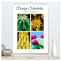 Dornige Schönheiten - Kakteen und Sukkulenten (hochwertiger Premium Wandkalender 2024 DIN A2 hoch), Kunstdruck in Hochglanz - Schwarze, Nina