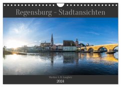 Regensburg - Stadtansichten (Wandkalender 2024 DIN A4 quer), CALVENDO Monatskalender - A. R. Langlotz, Markus