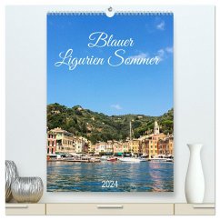 Blauer Ligurien Sommer (hochwertiger Premium Wandkalender 2024 DIN A2 hoch), Kunstdruck in Hochglanz