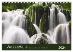 WASSERFÄLLE - Sanfte und tosende Schönheiten (Wandkalender 2024 DIN A3 quer), CALVENDO Monatskalender