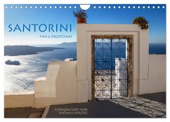 Santorini Fira & Firostefani (Wandkalender 2024 DIN A4 quer), CALVENDO Monatskalender