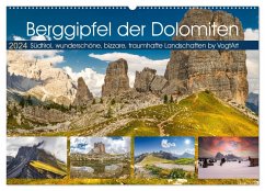 Berggipfel der Dolomiten (Wandkalender 2024 DIN A2 quer), CALVENDO Monatskalender