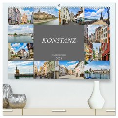 Konstanz Stadtansichten (hochwertiger Premium Wandkalender 2024 DIN A2 quer), Kunstdruck in Hochglanz