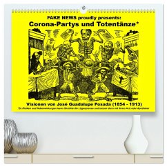 Corona-Partys und Totentänze (hochwertiger Premium Wandkalender 2024 DIN A2 quer), Kunstdruck in Hochglanz - Liepke, Claus