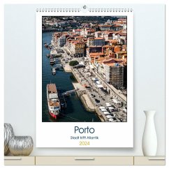 Porto - Stadt trifft Atlantik (hochwertiger Premium Wandkalender 2024 DIN A2 hoch), Kunstdruck in Hochglanz - Jakebrueck