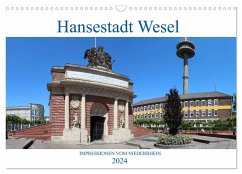 Hansestadt Wesel - Impressionen vom Niederrhein (Wandkalender 2024 DIN A3 quer), CALVENDO Monatskalender