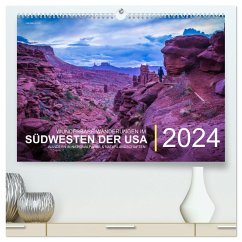 Wunderbare Wanderungen im Südwesten der USA (hochwertiger Premium Wandkalender 2024 DIN A2 quer), Kunstdruck in Hochglanz