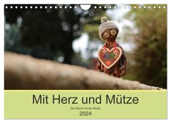 Mit Herz und Mütze (Wandkalender 2024 DIN A4 quer), CALVENDO Monatskalender - Kanthak, Michaela