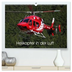 Helikopter in der Luft (hochwertiger Premium Wandkalender 2024 DIN A2 quer), Kunstdruck in Hochglanz