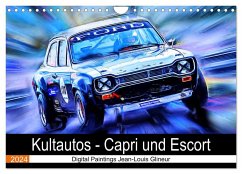 Kultautos - Capri und Escort (Wandkalender 2024 DIN A4 quer), CALVENDO Monatskalender